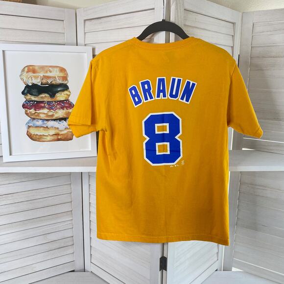 Milwaukee Brewers Ryan Braun yellow t shirt - Picture 2 of 3